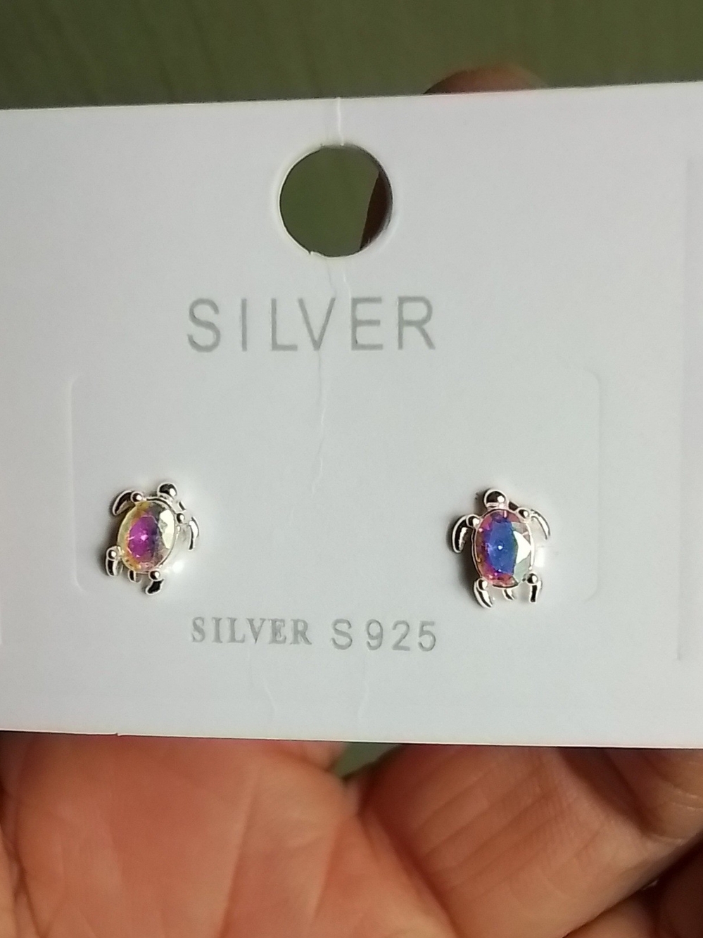 Mini Sterling Silver Turtle Stud Earrings